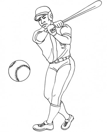 Baseball coloring sheet batter ...