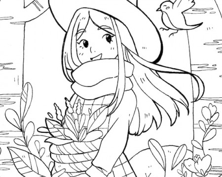 Witchy Cottagecore Coloring Pages ...