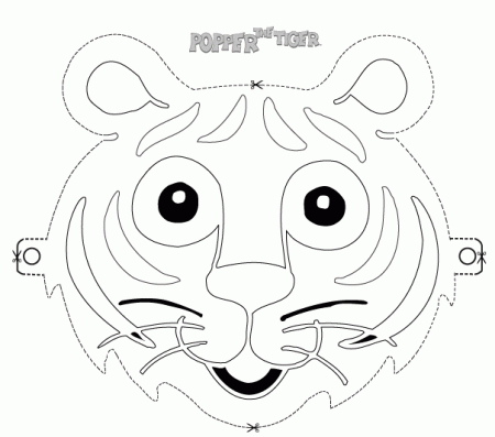 printable tiger mask template - Clip Art Library