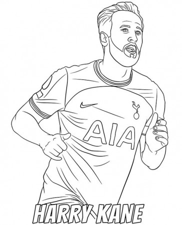 Coloring Page of Harry Kane - Top ...