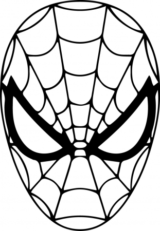 Spiderman Face Drawing Mask Coloring ...