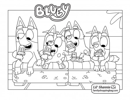 Coloring Page 8 Bluey