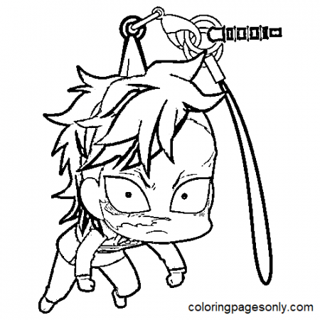 Cute Genya Shinazugawa Coloring Page ...