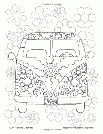 Hippie Inspired Adult Coloring Pages ...