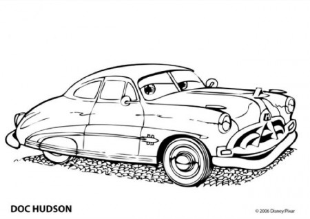 cars doc hudson printable coloring page | Pagine da colorare disney, Pagine  da colorare per bambini, Disegni
