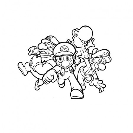 Drawing Super Mario Bros #153688 (Video Games) – Printable coloring pages