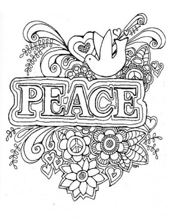 Printable Peace Coloring Page - Free Printable Coloring Pages for Kids