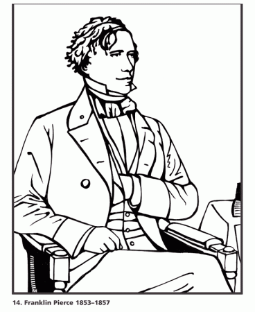 USA-Printables: President Franklin Pierce - Foureenth President of the  United States - 2 - US Presidents Coloring Pages