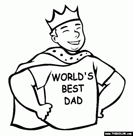 Best Dad Coloring Page | Free Best Dad Online Coloring
