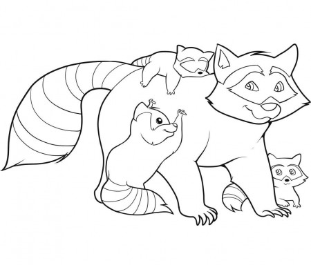 Free Printable Raccoon Coloring Pages For Kids | Family coloring pages,  Animal coloring pages, Kid coloring page