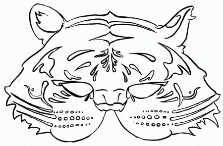 coloring pages animal mask - Clip Art Library