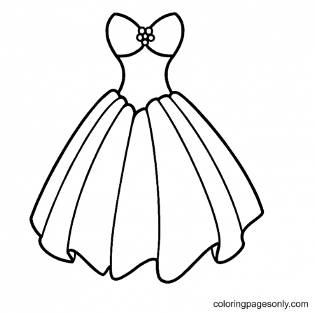 Dress Coloring Pages - Coloring Pages For Kids And Adults