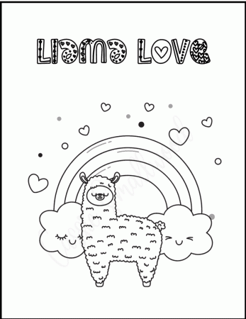 7 Insanely Cute Llama Coloring Pages - Cassie Smallwood