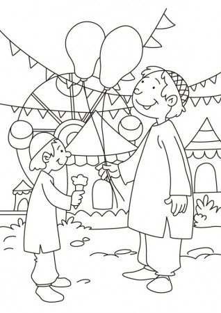 Coloring Pages | Eid Celebration Coloring Page for Kids and Toddlers
