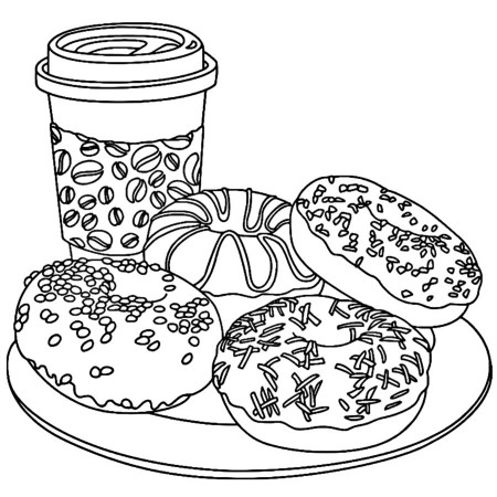 Coffee Coloring Pages