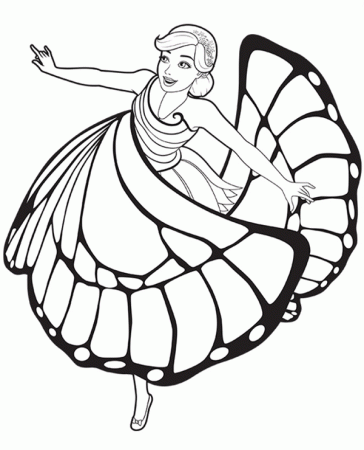Barbie dancer free coloring page