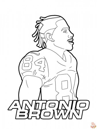 Antonio Brown Coloring Pages: Free Printable Sheets