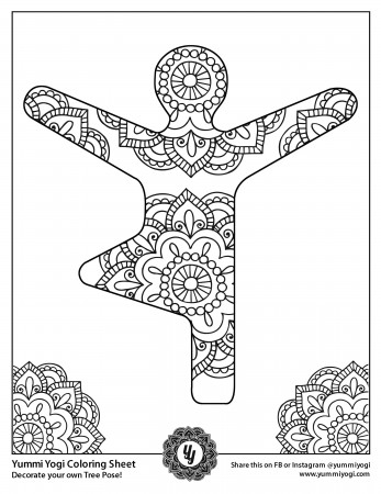 FREE Printable YOGA Coloring Page - Yummi Yogi