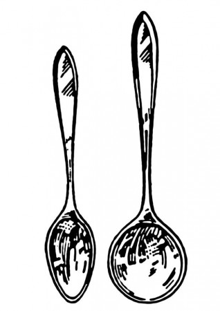 Coloring Page spoon - free printable coloring pages