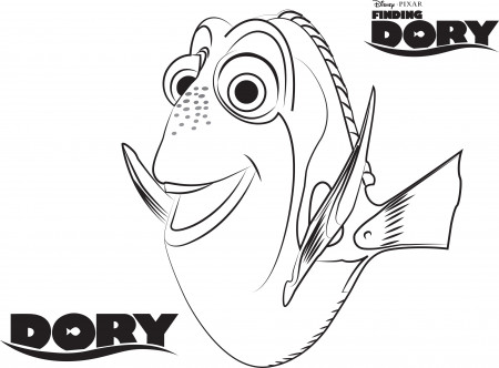 Dory - Disney's Finding Dory Coloring Pages Sheet - Free Disney Printable