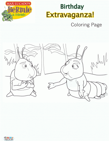 Hermie and friends coloring page