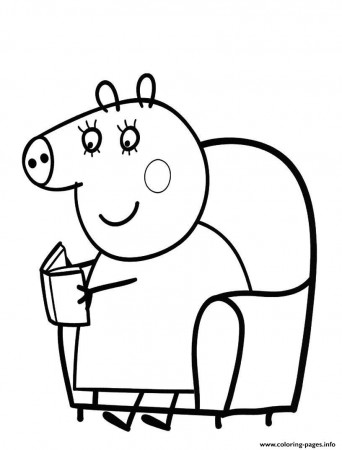 Print peppa pig colouring pages kids printable Coloring pages