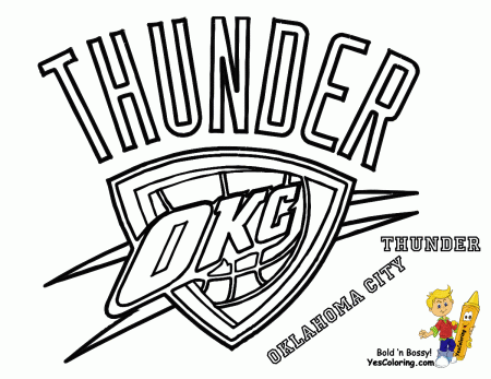 Oklahoma City Thunder Coloring To Print