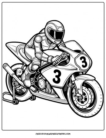 25 Motorbike Coloring Pages for Kids