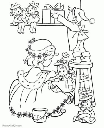 holiday elves Colouring Pages (page 3)