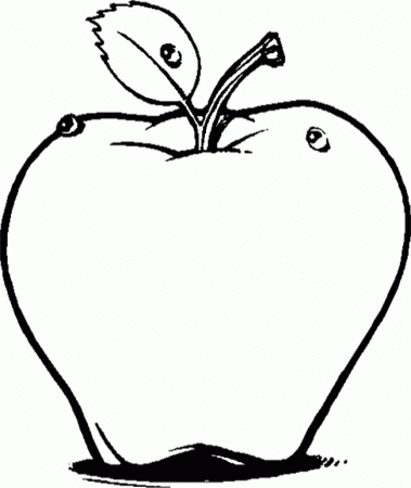 Smile Apple Fruit Sweet Coloring Pages Kids - Fruit Coloring Pages 