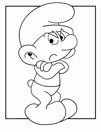 Grumpy Dwarf Gif | Smurfs Coloring Pages | Printable Free Download 