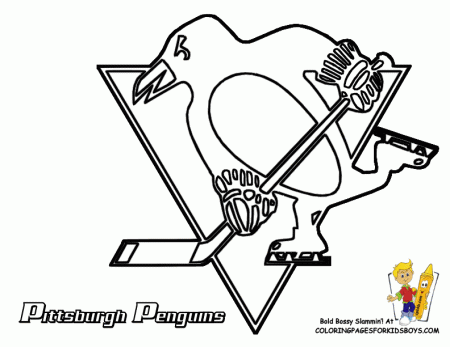 Penguins Pittsburgh Hockey Free Coloring pages | NHL Hockey East 