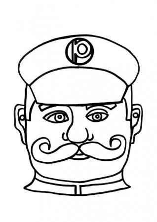 Coloring page Policeman mask - img 9184.
