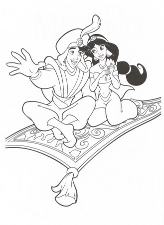 Aladdin Princess Jasmine Coloring Pages Wallpaper HD Image 34014 