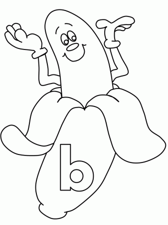Alphabet B (Banana) Coloring Pages | Coloring Pages