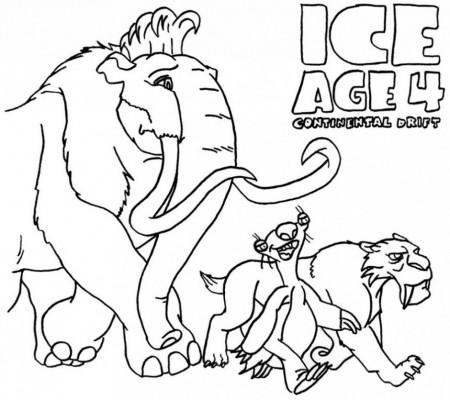 New Ice Age Continental Drift Coloring Pages For Kids Coloring 