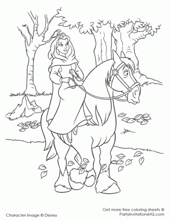 Funny Beauty And The Beast Coloring Pages | Laptopezine.