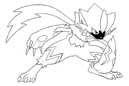 Coloring Pages Pokemon - Zeraora - Drawings Pokemon