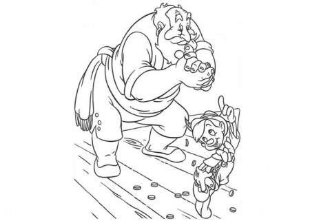 Pinocchio and thief coloring pages – Coloring pages