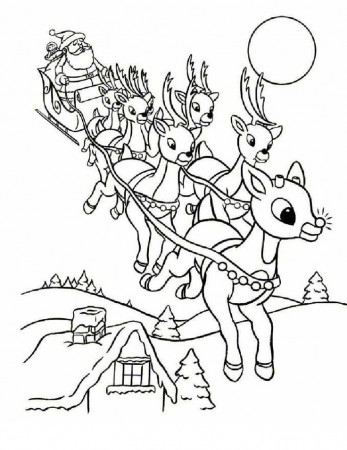 Online Rudolph and other Reindeer Printables and Coloring Pages | Rudolph coloring  pages, Christmas coloring sheets, Santa coloring pages