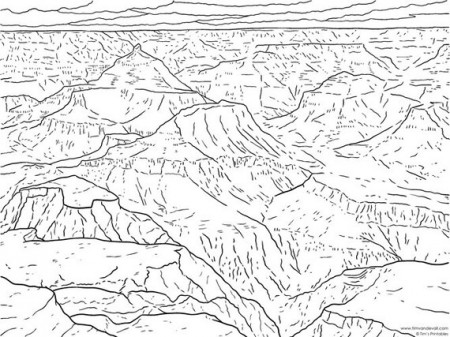 Grand Canyon Coloring Page - Etsy