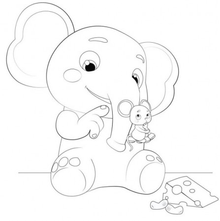 Cocomelon Elephant Coloring Page - Free Printable Coloring Pages for Kids