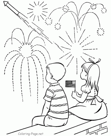 4Th Of July Printable Coloring Page - Coloring Pages For All Ages