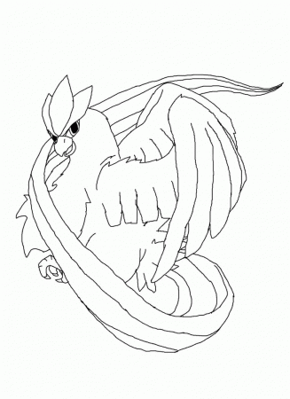 Pokemon Articuno Coloring Pages Sketch Coloring Page