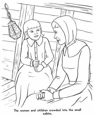 Pilgrims First Thanksgiving Coloring Page - xxx Coloring Pages ...