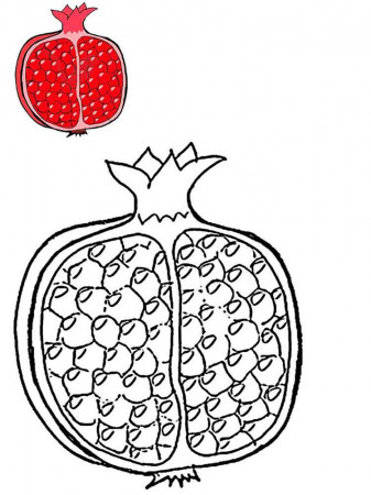 Pomegranate coloring pages. Download and print Pomegranate coloring pages.