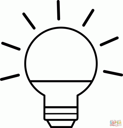 Light Bulb coloring page | Free Printable Coloring Pages