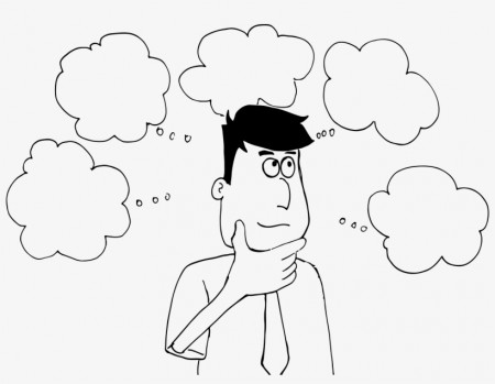 Thoughts Man Line Art Big Image Png - Person With Thought Bubble Clipart  Transparent PNG - 2338x1700 - Free Download on NicePNG