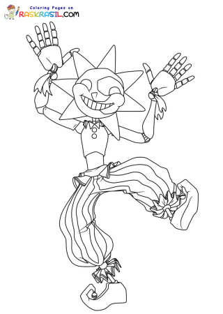 Sundrop FNAF Coloring Pages