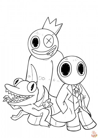 Rainbow Friends Coloring Pages - Free ...